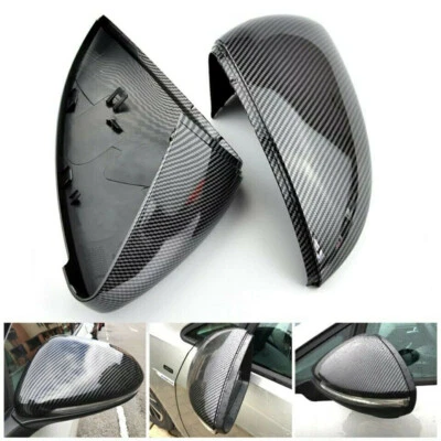 $29.98 • Buy Carbon Fiber Side Mirror Cover Cap For VW GOLF MK7 R GTI Hatchback 2013-2018
