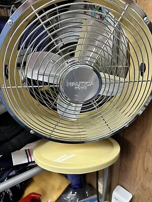 Nautica Retro Silver Pedestal Table Fan • $25