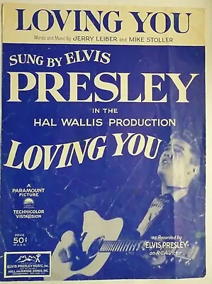 LOVING YOU Movie ELVIS PRESLEY Sheet Music 1957 • $5.95