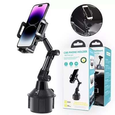 Universal Car Cup Mobile Phone Holder Phone Mount Cradle With Adjustable Neck • $19.99