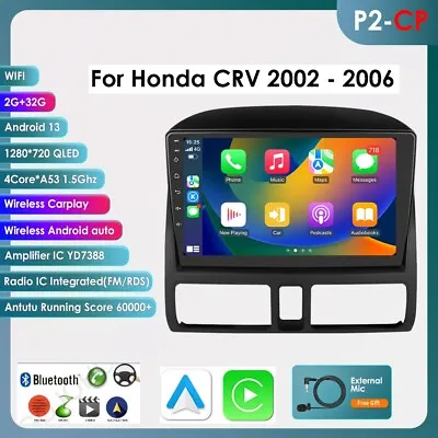 For Honda CR-V CRV 2002-2006 CarPlay Android 13 9  Car Stereo Radio GPS Navi BT • $125.10