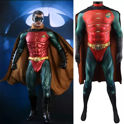 Cosplay Titans Batman Nightwing Robin Jumpsuit Cape Adult Kids Bodysuits Zentai • $68.20