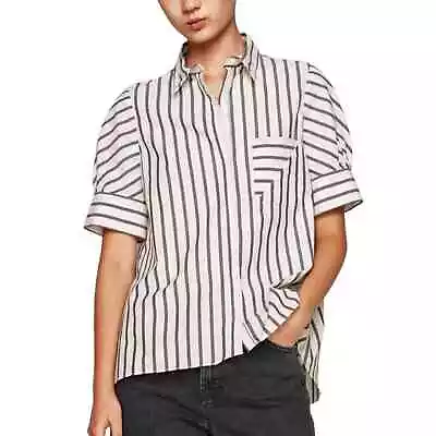 Zara Trafaluc Striped Button Down Blouse Xs • $15