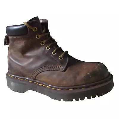 Dr. Martens Vintage England 6-Eye Brown Leather Combat Boots Size EU 38 UK 5 • £74.99