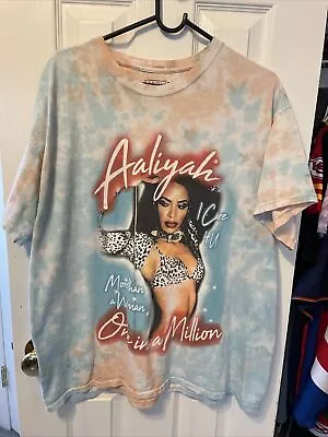 Aaliyah More Than A Woman One In A Million Men’s Tie Dye Shirt Size Medium • $15