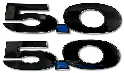 *USA Seller* Blue Gloss Black 5.0 2011-2014 Mustang GT Fender Emblem Badge Set • $24.99