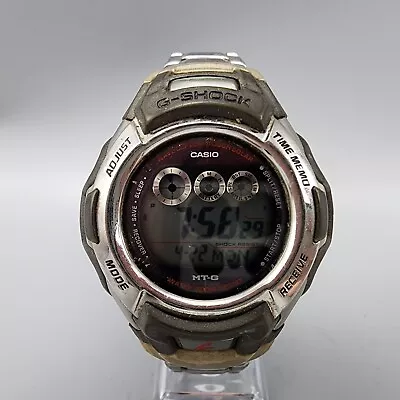 Casio G-Shock MTG Watch Men 46mm Digital Gray SIlver Tone Alarm Chrono Solar • $59.99