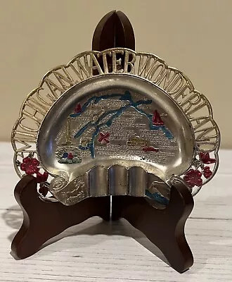 Vintage MICHIGAN USA Metal State Souvenir Coin Trinket Ash Tray Made In Japan • $10