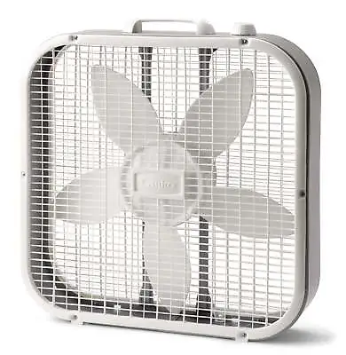 Classic Box Fan With Weather Resistant Motor And 3 Speeds White • $19.86