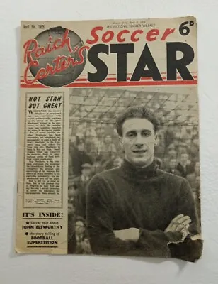 Vintage Rare Raich Carter's Soccer Star Football Magazine April 9th 1955 Book • £11.69