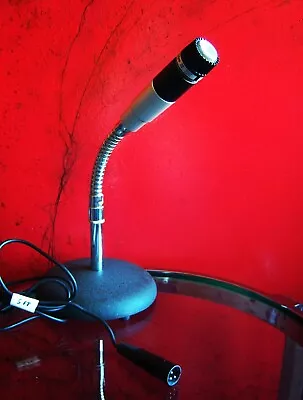 Vintage 1990's Shure 545L Dynamic Cardioid Microphone W Atlas Stand SM57 545D #2 • $133