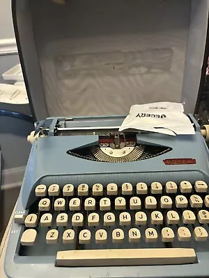 Vintage Working 1960's Royal Parade Blue Portable Typewriter With Case • $100