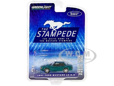 1992 Ford Mustang Lx 5.0 Deep Emerald Green 1/64 Diecast By Greenlight 13340 C • $7.99