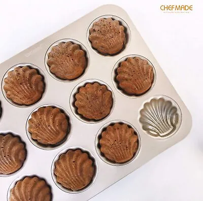 £12.99 • Buy CHEFMADE Madeleine Mold Cake Pan, 12 Space Non-Stick Spherical Shell - WK9316