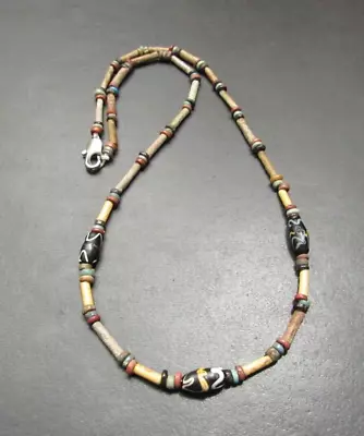 NILE  Ancient Egyptian Amulet Mummy Bead Necklace Ca 600 BC • $55