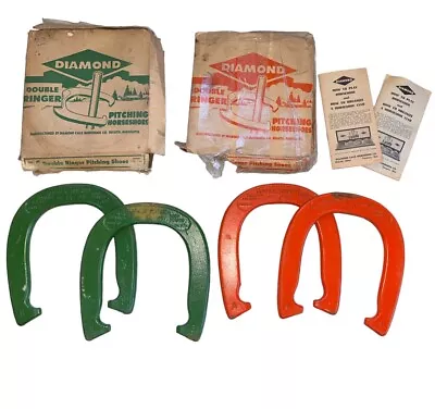 Vintage 4pc Diamond Duluth Double Ringer Pitching Horseshoes 2.5 Lbs • $39.95