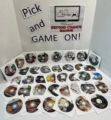 $10.99 • Buy Xbox 360 Pick And Choose Game Disc Lot - Buy 4 Get 1 Free - Resurfaced Free Ship