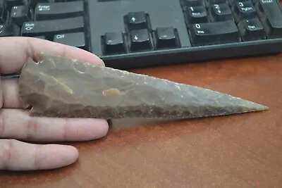 Agate Stone Spearhead Arrowhead Point Medieval 7  - 7 1/2  #t-2091t • $18