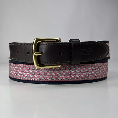 Vineyard Vines Blue & Pink Whale Belt - Men's Size 40 • $15.20