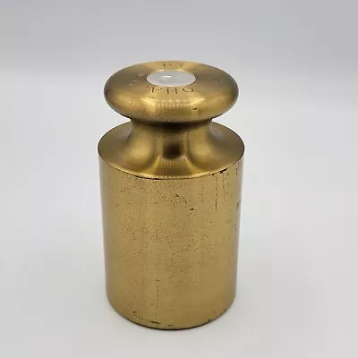 Antique Vintage OHAUS 2 Kg Brass Balance Scale Calibration Weight • $19.95
