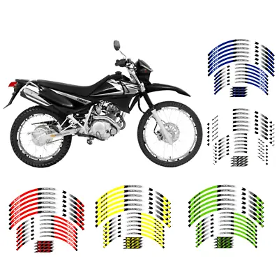 Dirt Bike Rim Stripes Wheel Stickers Decal For Yamaha Xtz 125 Xtz 150 Xtz 250 • $15.21