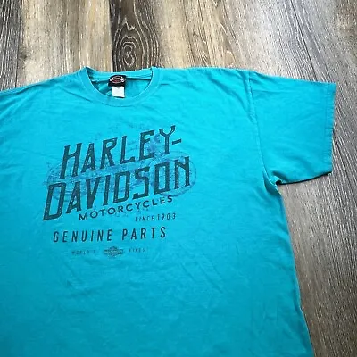 Vintage Harley Davidson Shirt Mens XXL Blue Motorcycle Racing St Paul Minnesota • $14.96