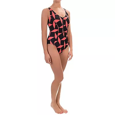 Orig. $166 Miraclesuit 10 40 Swimsuit Zip Neck Gridlock Ricki 1 Piece • $59.99