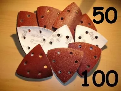 £5.65 • Buy 90mm SANDING PADS TRIANGLE DELTA MOUSE SANDER SHEETS 40 60 80 120 240 GRIT