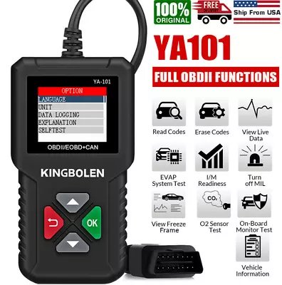 YA101 Car Diagnostic Tool OBD2 Scanner Code Reader Engine Fault For Seat Saab • $52.79