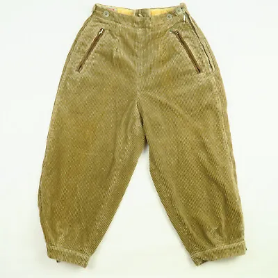 Vintage Grott Womens Brown Corduroy Knickers Lederhosen Pants Germany Sz 22x18 • $37.97