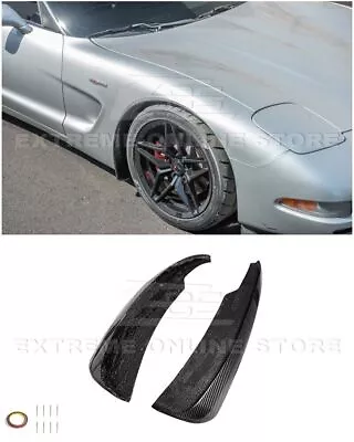 EOS GM XL Extended Carbon Fiber Front Splash Guards Mud Flaps For Corvette 97-04 • $199.98