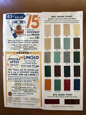 Bps Paint Color Chart Brochure  Vintage • $37