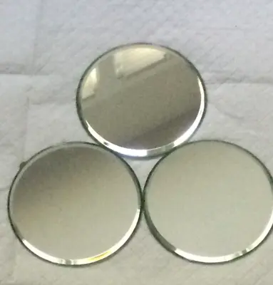 Lot Of 3 Vintage 1980's Ph Designs Round Display Mirrors For Swarovski Crytal 4” • $22.99