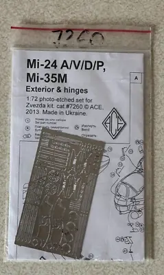 ACE 1/72 Mi-24 A/V/D/P Mi-35M Exterior & Hinges 7260 For Zvezda • $12.50