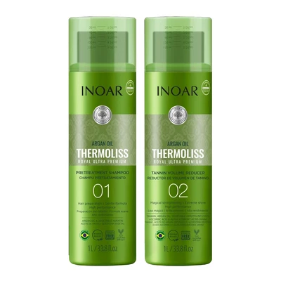 £169.99 • Buy INOAR THERMOLISS KERATIN HAIR TREATMENT FORMALDEHYDE FREE 1LITRE X 2