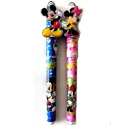 Disney Mickey & Minnie Mouse Sports Celebration Pink & Blue 2PCS Pen Set • $9.99