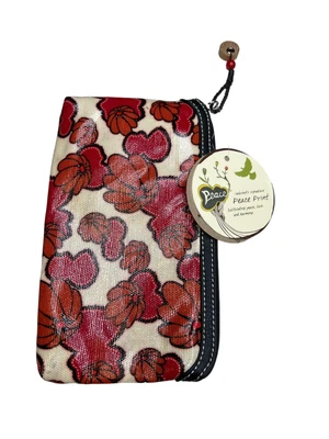 SAKROOTS Artist Circle Nature Peace Birds Small Coin Purse Accessory Pencil Bag • $19.88