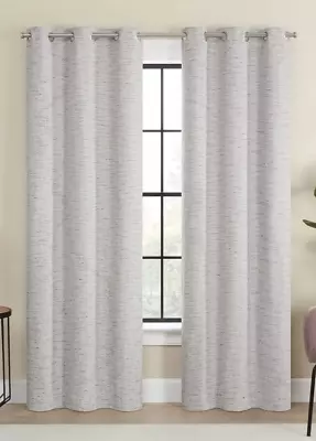 Eclipse Blackout Adagio Grommet Top Curtain Panel White 37 X84  2pk • $16.99