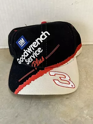 Vintage Dale Earnhardt Snapback Hat #3 Racing Cap GM Goodwrench NASCAR Black • $14.99