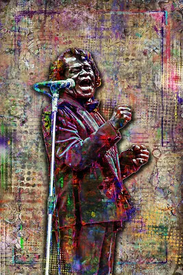 JAMES BROWN Poster James Brown Godfather Of Soul Pop Art Free Shipping US • $34.99
