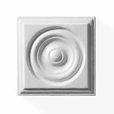 (Lot Of 2) Bullseye 2.75-in X 2.75-in Square Primed White Wood Rosettes • $8.45