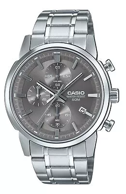 Casio Standard Chronograph Grey Dial Quartz Men's Watch MTP-E510D-8AV • $151.58