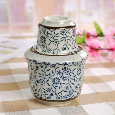 3 Piece Japanese Sake Warming & Chilling Set Grass Picture Sake Set Top Quality • $29.95