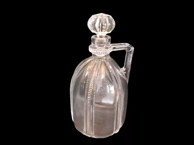 $26.23 • Buy EAPG PANELLED ZIPPER Clear Glass Large Handled Cruet Handled Bottle Jug 8.25 