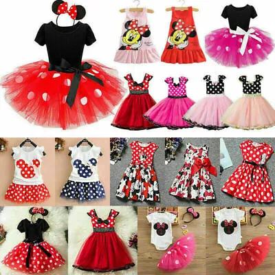 £6.48 • Buy Kids Girls Minnie Mickey Mouse Tutu Dress Birthday Party Princess Cute Outfits
