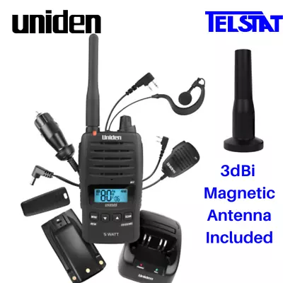 $299.95 • Buy Uniden UH850S 5 Watt Handheld UHF Walkie Talkie Radio + 3dBi Magnetic Antenna