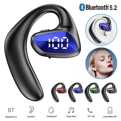 £8.99 • Buy Bluetooth 5.2 Wireless Earbud Ear Clip Bone Conduction Headphones Sport Headset