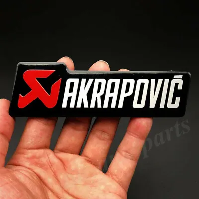 Metal AKRAPOVIC Exhaust Heat Resistant Foil Car Emblem Badge Decal Sticker • $7.90