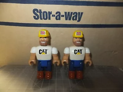 Lot Of 2 CAT Caterpillar Construction Man White Shirt Mega Bloks Action Figures • $9.99