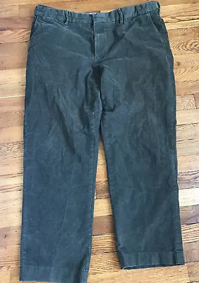 Lands End Men's Green Size 40 X 29 Pants Elastic Waist Flat Front Preppy • $19.99